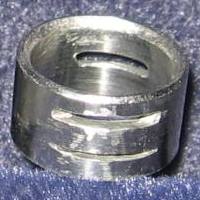 A ring with several different size slits cut into it