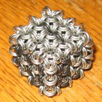 A chainmaille dice