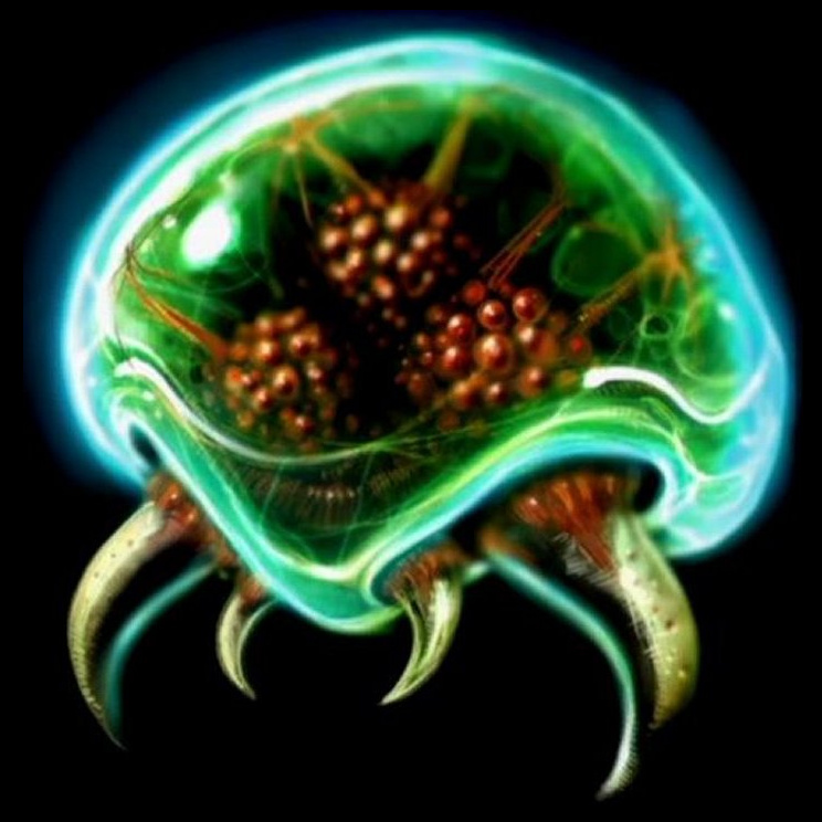 The blue edged Metroid pic from the Prime 1 bonus gallery.