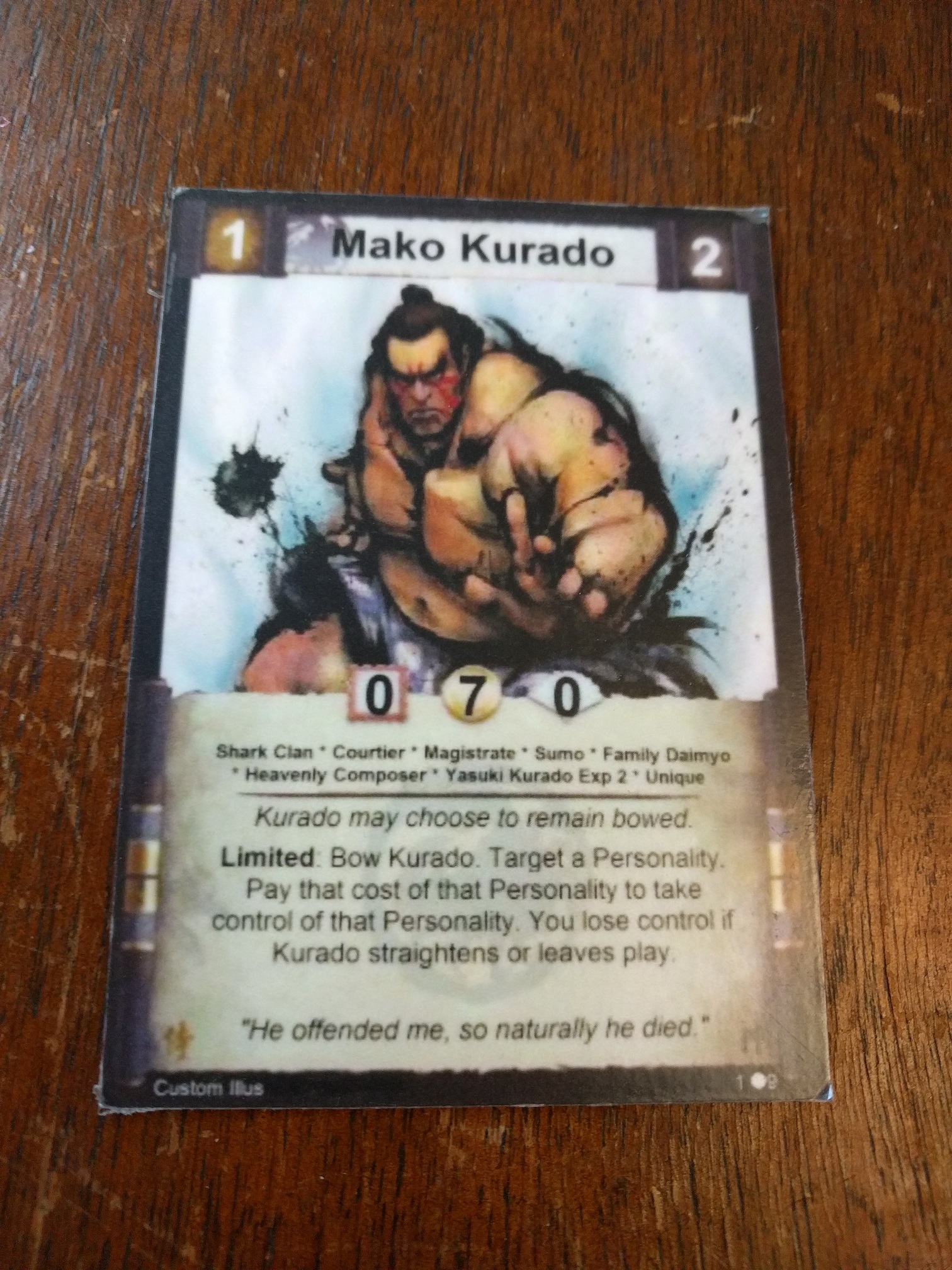 Mako Kuraido, a legendary warrior