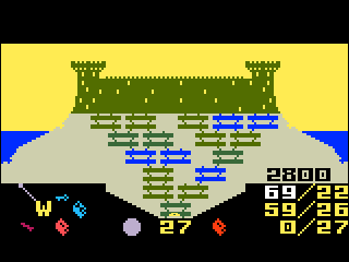 The end of the game, showing the expert map, with daylight showing outside, and the treasure showing on the bottom floor